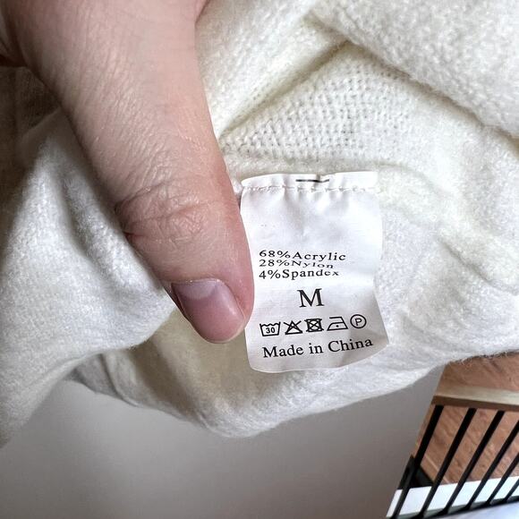 Tan Cream and Gray Colorblock Sweater LAST CALL - Picture 3 of 4